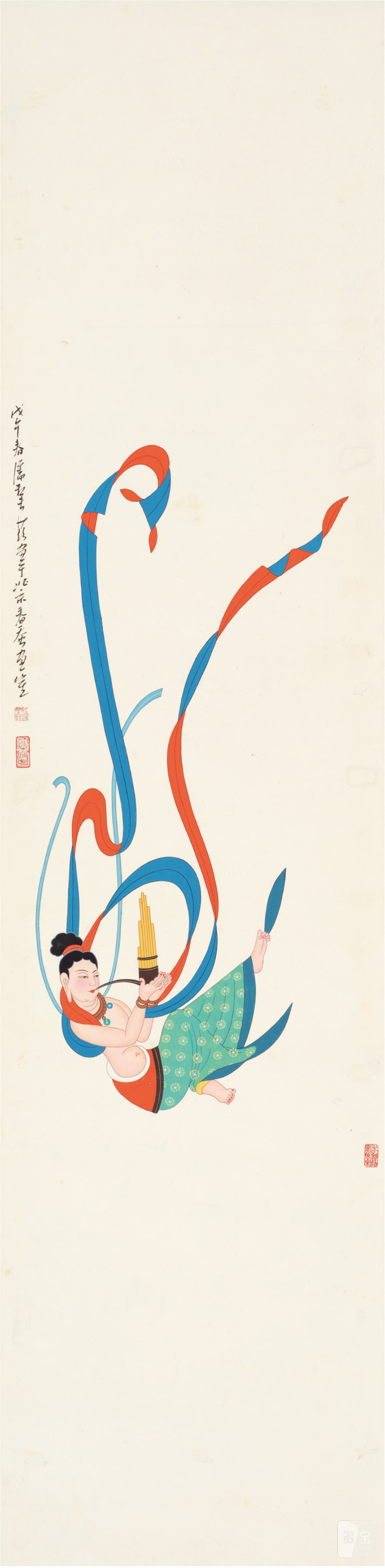 潘絜兹（1915～2002）飞天伎乐图 - 图1